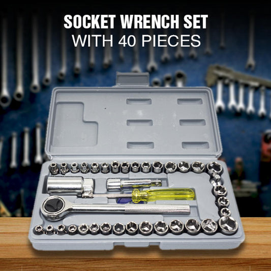Original Aiwa 40 Piece Toolkit Tool kit Combination Socket Ratchet Wrench Set Tool Kit
